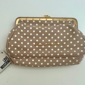 Love Moschino new polka dot clutch